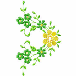 Flowers And Tree Embroidery Design 3